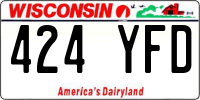 WI license plate 424YFD