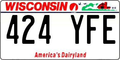 WI license plate 424YFE