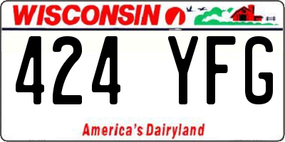 WI license plate 424YFG