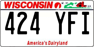 WI license plate 424YFI