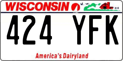 WI license plate 424YFK
