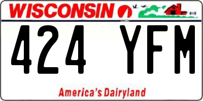 WI license plate 424YFM