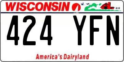WI license plate 424YFN