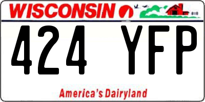 WI license plate 424YFP
