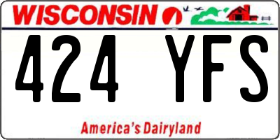 WI license plate 424YFS