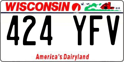 WI license plate 424YFV