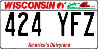 WI license plate 424YFZ