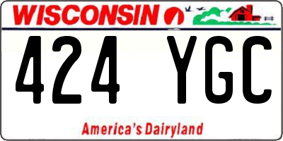 WI license plate 424YGC