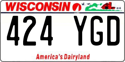 WI license plate 424YGD