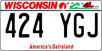 WI license plate 424YGJ