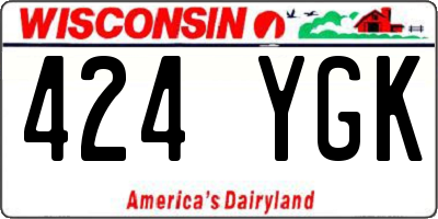WI license plate 424YGK