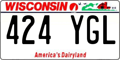 WI license plate 424YGL