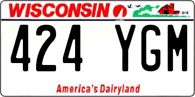 WI license plate 424YGM