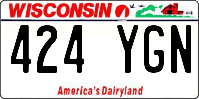 WI license plate 424YGN