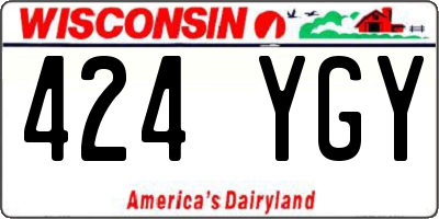 WI license plate 424YGY