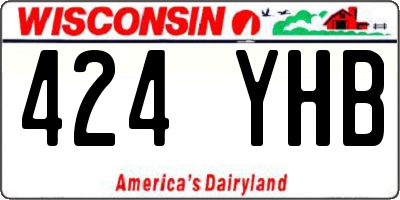 WI license plate 424YHB