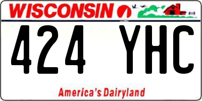 WI license plate 424YHC