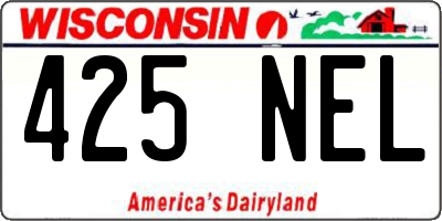 WI license plate 425NEL