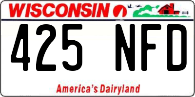 WI license plate 425NFD