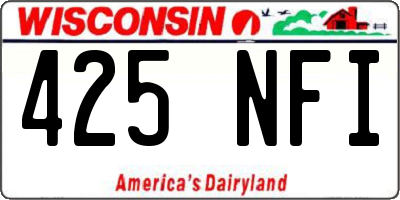 WI license plate 425NFI