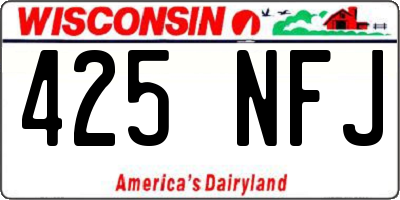 WI license plate 425NFJ