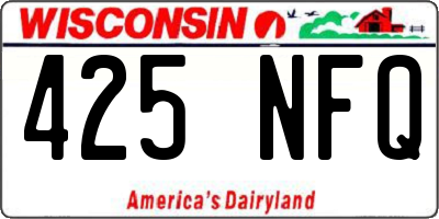 WI license plate 425NFQ