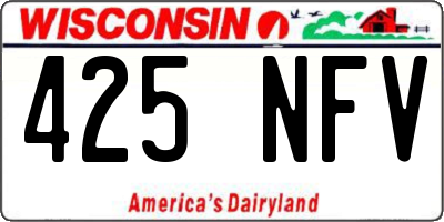 WI license plate 425NFV