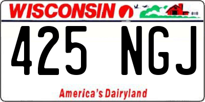 WI license plate 425NGJ