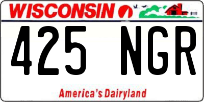 WI license plate 425NGR
