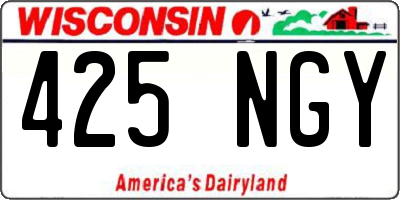 WI license plate 425NGY