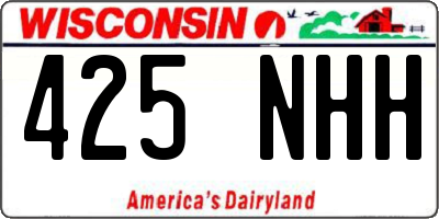 WI license plate 425NHH