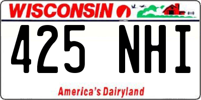 WI license plate 425NHI