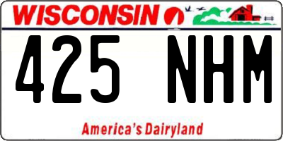 WI license plate 425NHM