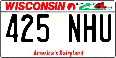 WI license plate 425NHU