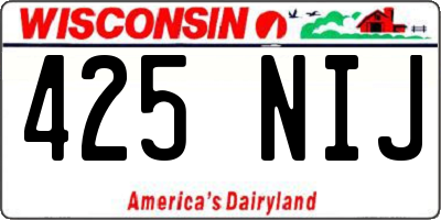 WI license plate 425NIJ