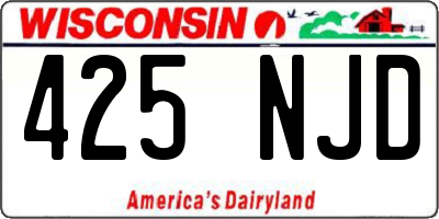 WI license plate 425NJD