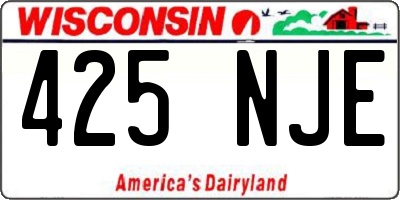 WI license plate 425NJE