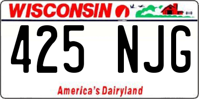 WI license plate 425NJG