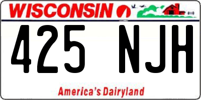 WI license plate 425NJH