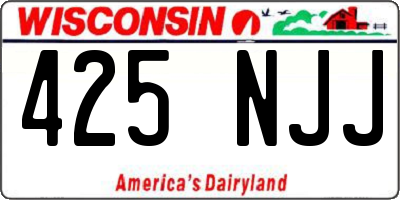 WI license plate 425NJJ