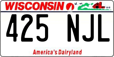 WI license plate 425NJL