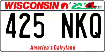 WI license plate 425NKQ