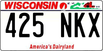 WI license plate 425NKX