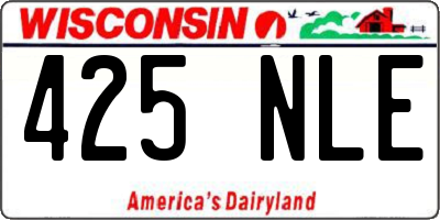 WI license plate 425NLE