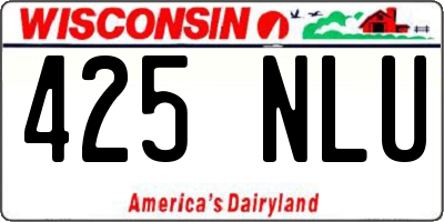 WI license plate 425NLU