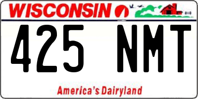 WI license plate 425NMT