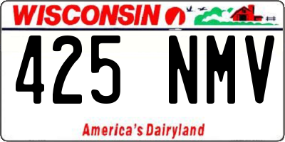 WI license plate 425NMV
