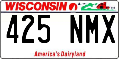 WI license plate 425NMX
