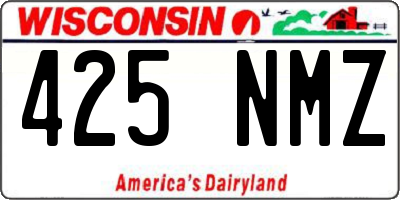 WI license plate 425NMZ