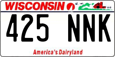 WI license plate 425NNK